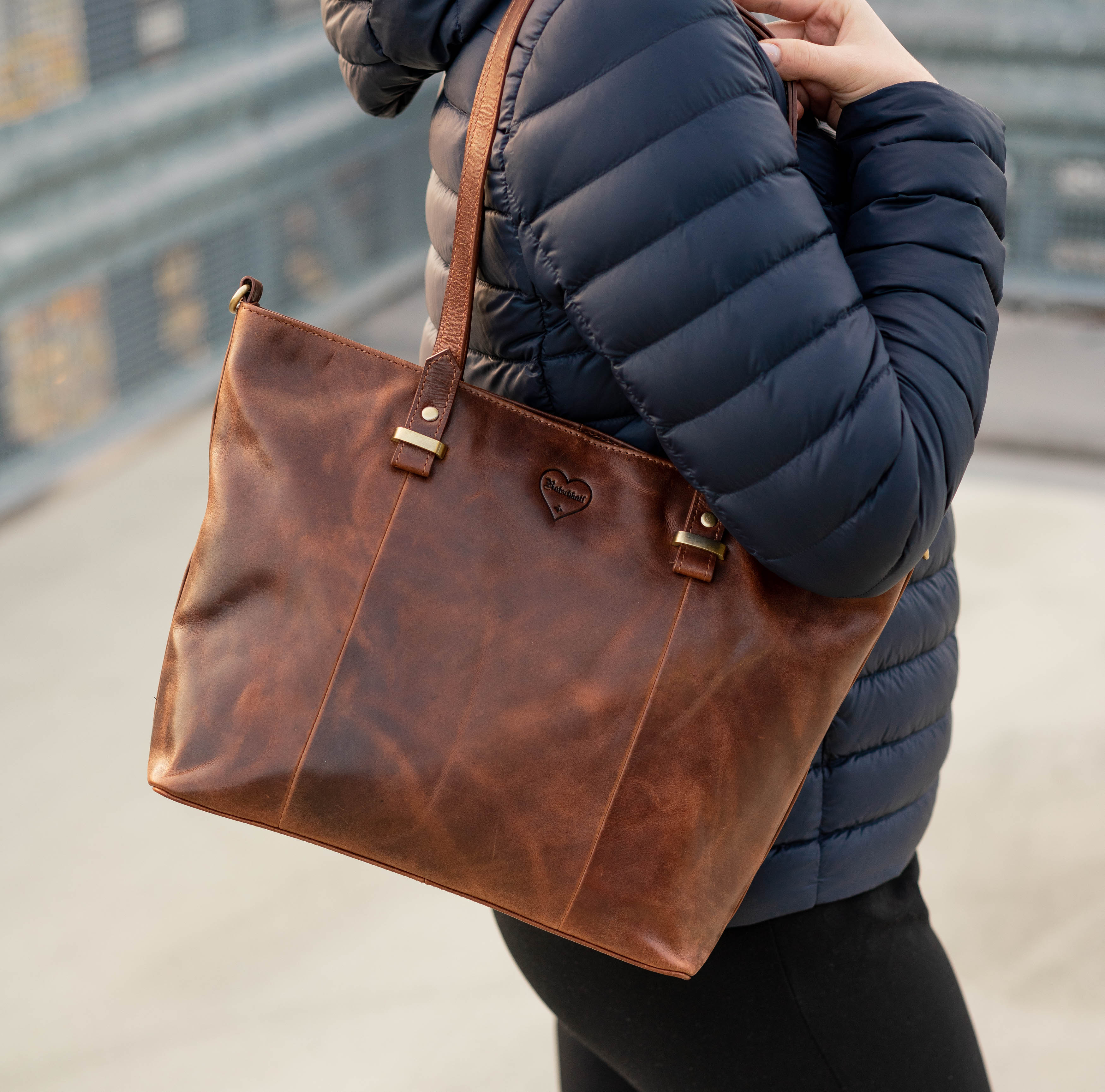 Shopper Handtasche Büffelleder