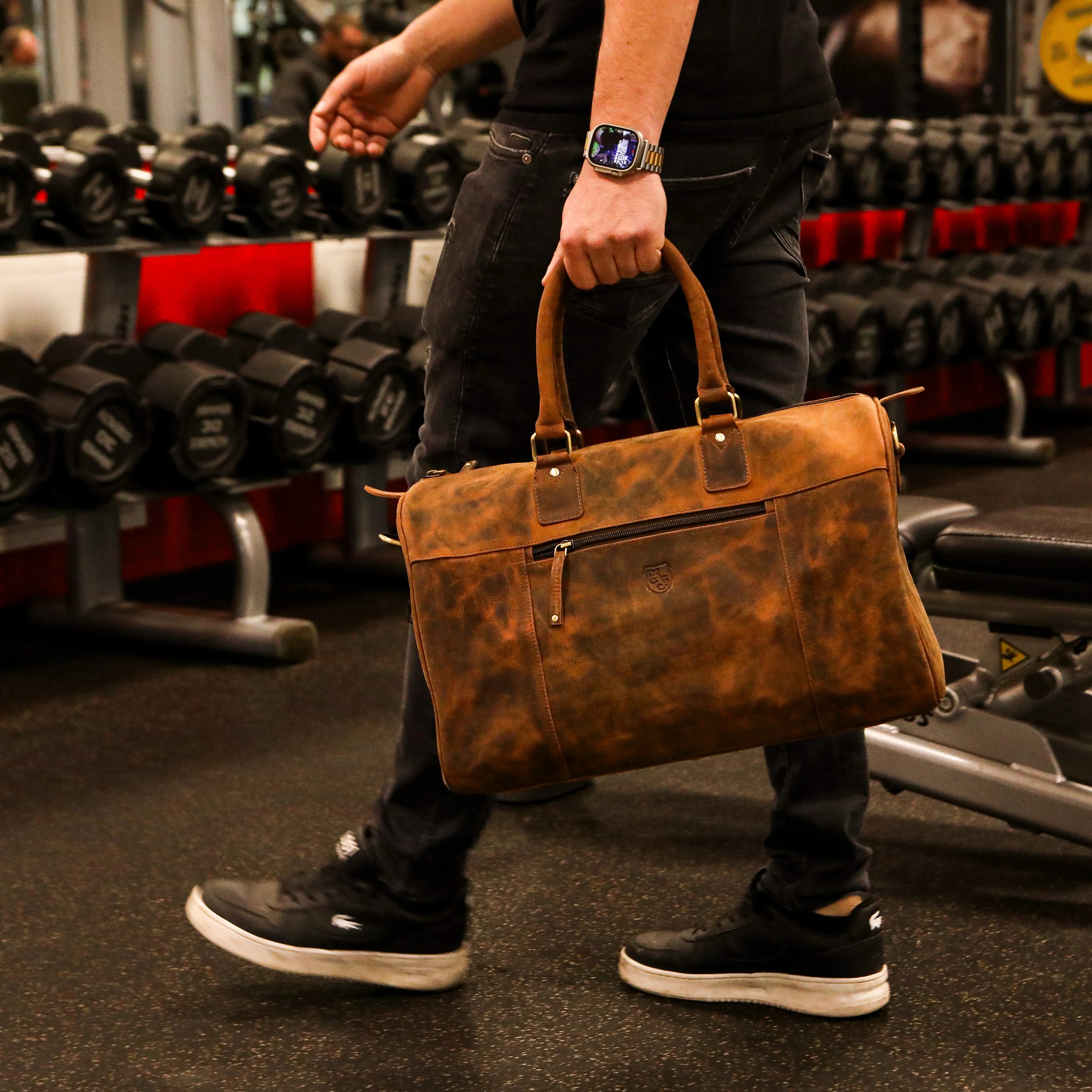 Handgepäck Büffelleder-Tasche