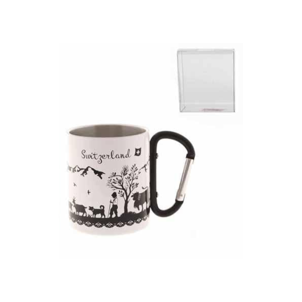 Metall-Mugbecher mit Karabinerhaken