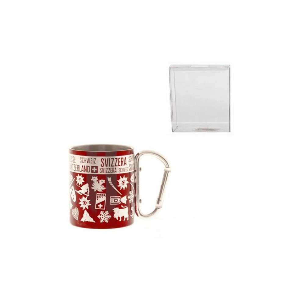 Metall-Mugbecher mit Karabinerhaken