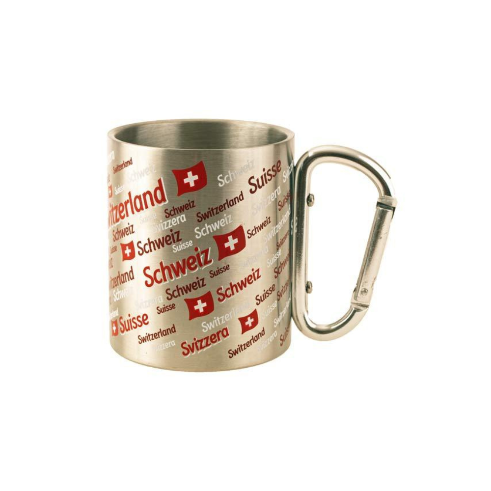 Metall-Mugbecher mit Karabinerhaken