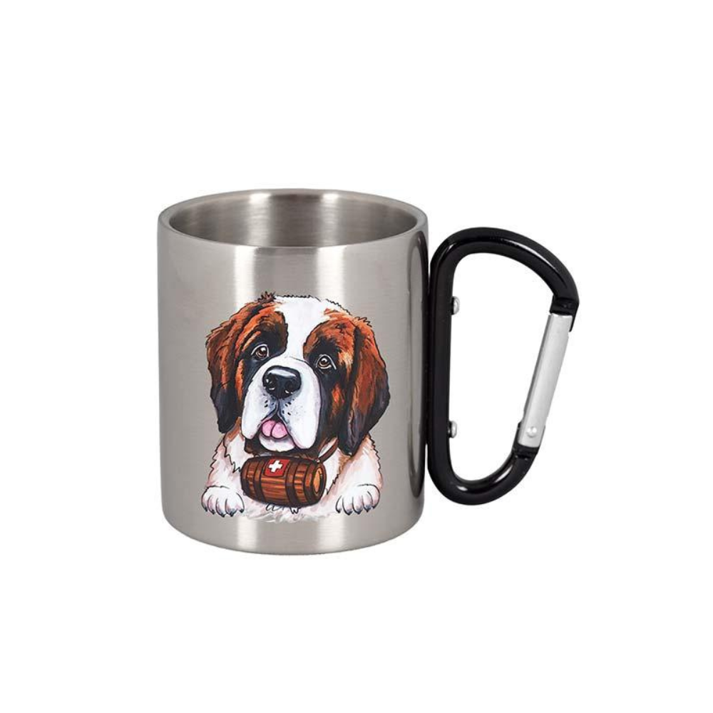 Metall-Mugbecher mit Karabinerhaken