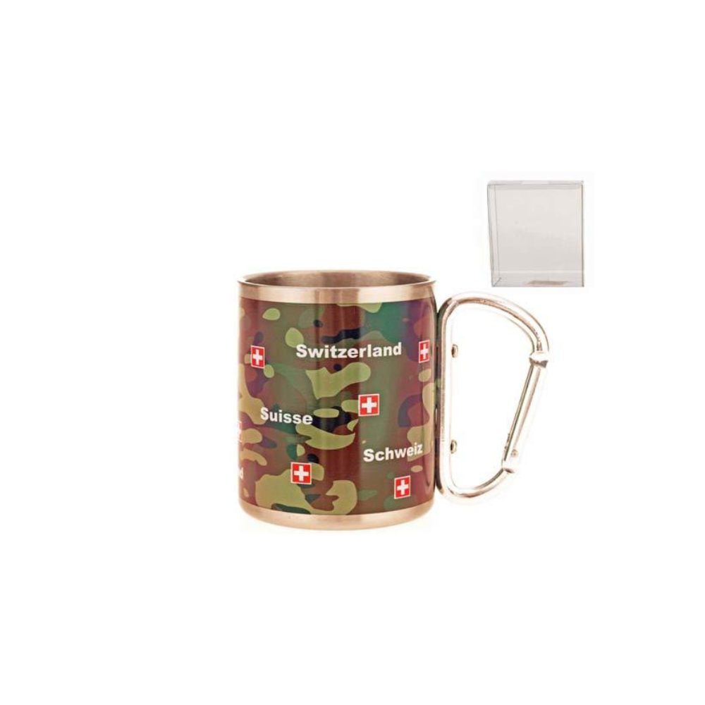 Metall-Mugbecher mit Karabinerhaken